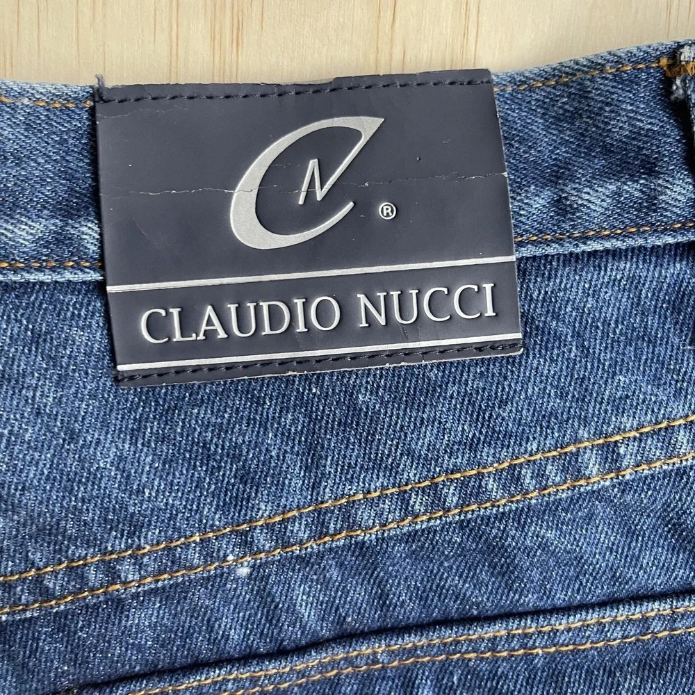 Vintage Y2K Claudio‎ Nucci Cargo Jeans Mens 34x30 Denim Straight Cargo Utility